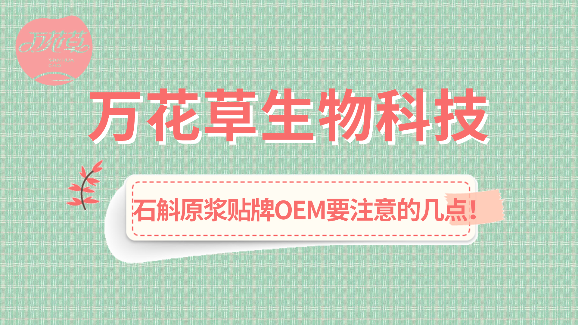 石斛原漿貼牌oem您需要注意哪幾點(diǎn)？